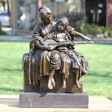 Mère et enfant en bronze Sculpture